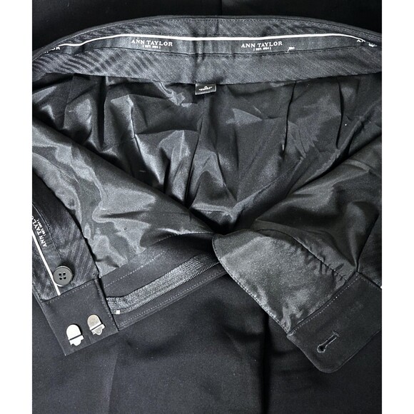 ANN TAYLOR Lined Dress Slacks Flat Front 4-Pocket Hook Closure Sz 4/32 Blk NWOT! - Picture 14 of 16